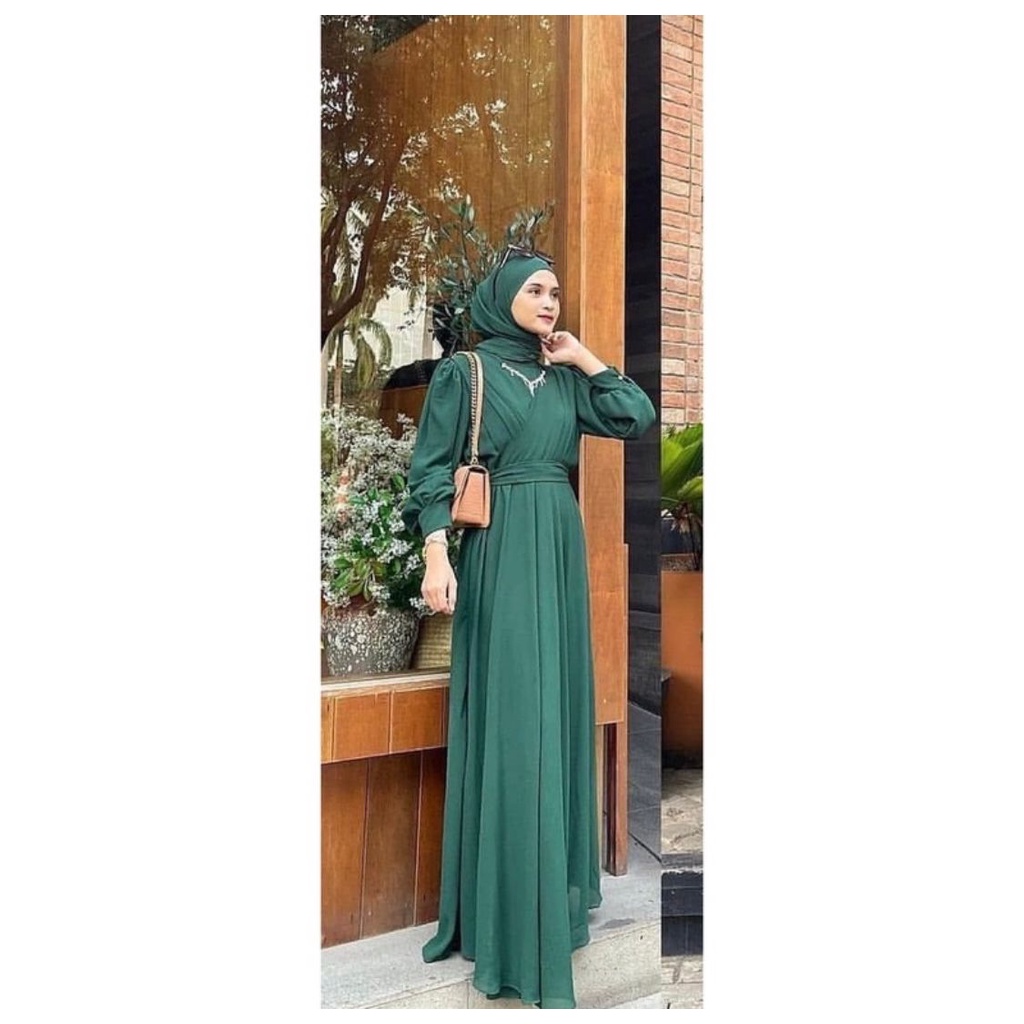 GAUDY MAXY CERUTY BABYDOLL TERBARU WANITA MUSLIMAH FREE BELT / THERESA DRESS BUSUI FRIENDLY