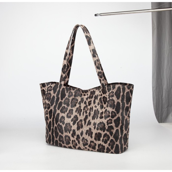 Tas bahu wanita z4r4 bermotif leopard simple fashion import#039