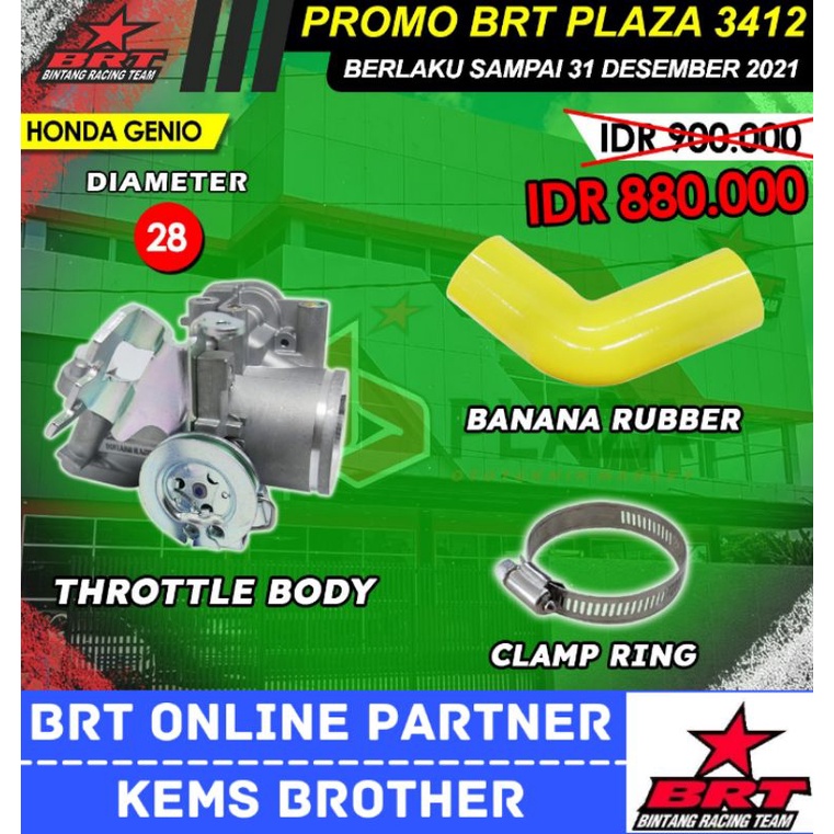 TB THROTTLE BODY GENIO BRT BEAT 2020 SIZE 28MM 30MM DAN 32MM