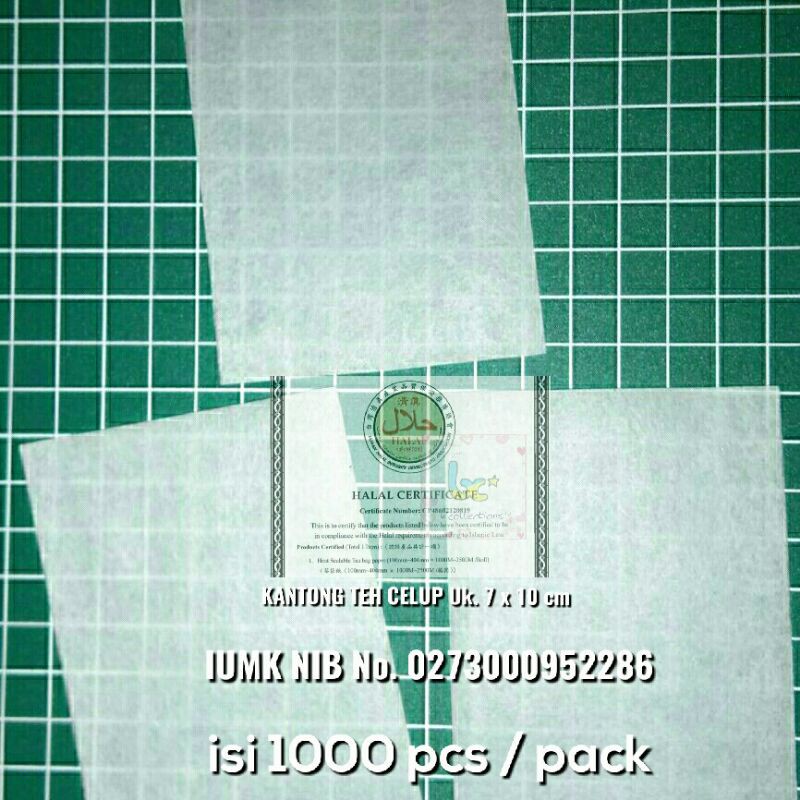 

KANTONG TEH CELUP Uk. 7x10 cm ISI 1000 pcs