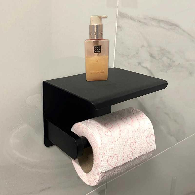 Gantungan Tempat Tisu Toilet Tissue Wall Mount - L101 - Black