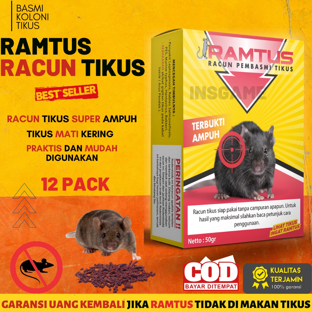 Jual Ramtus Racun Tikus Got Curut Paling Ampuh Pembasmi Tikus Dirumah