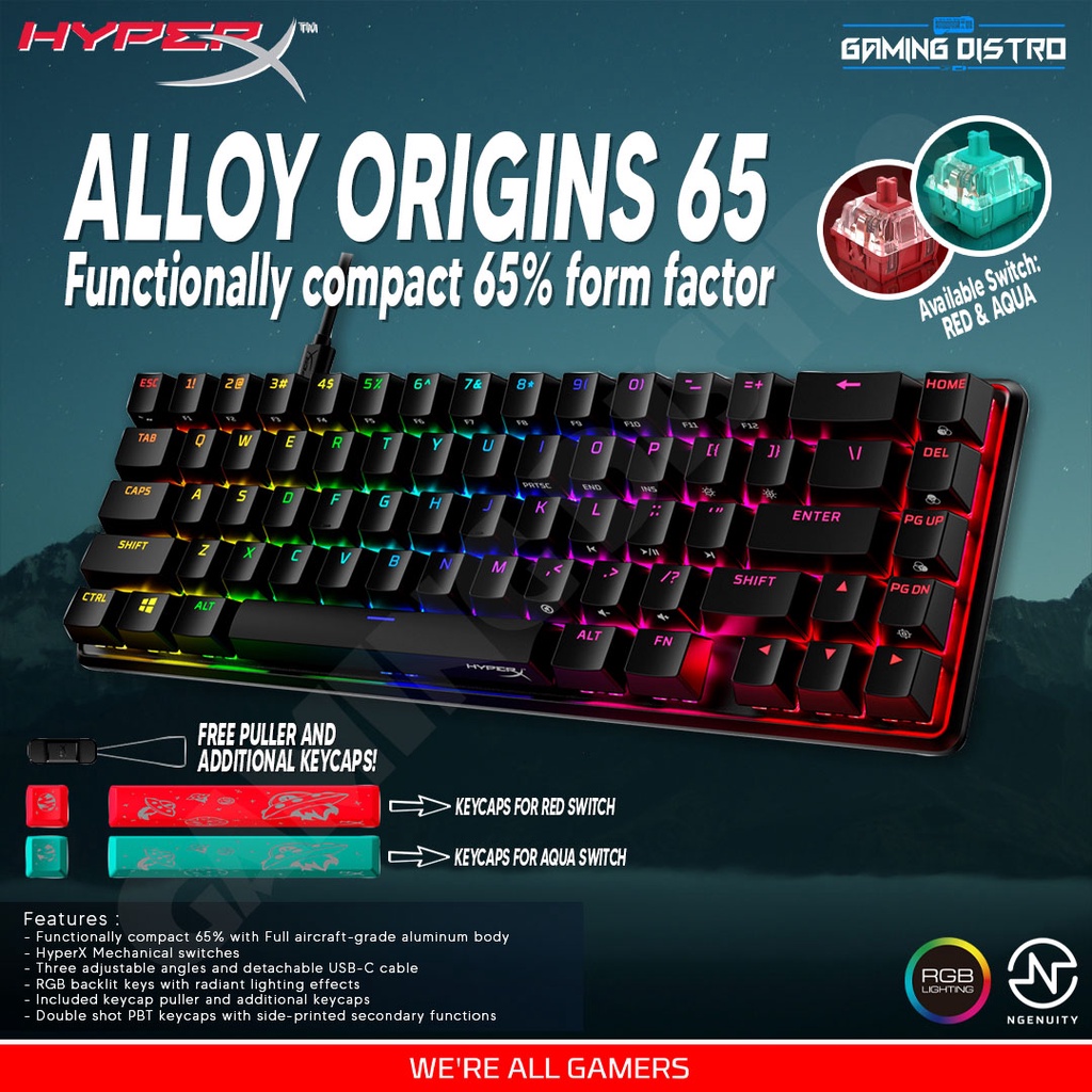 HyperX Alloy Origins 65 RGB Mechanical Keyboard