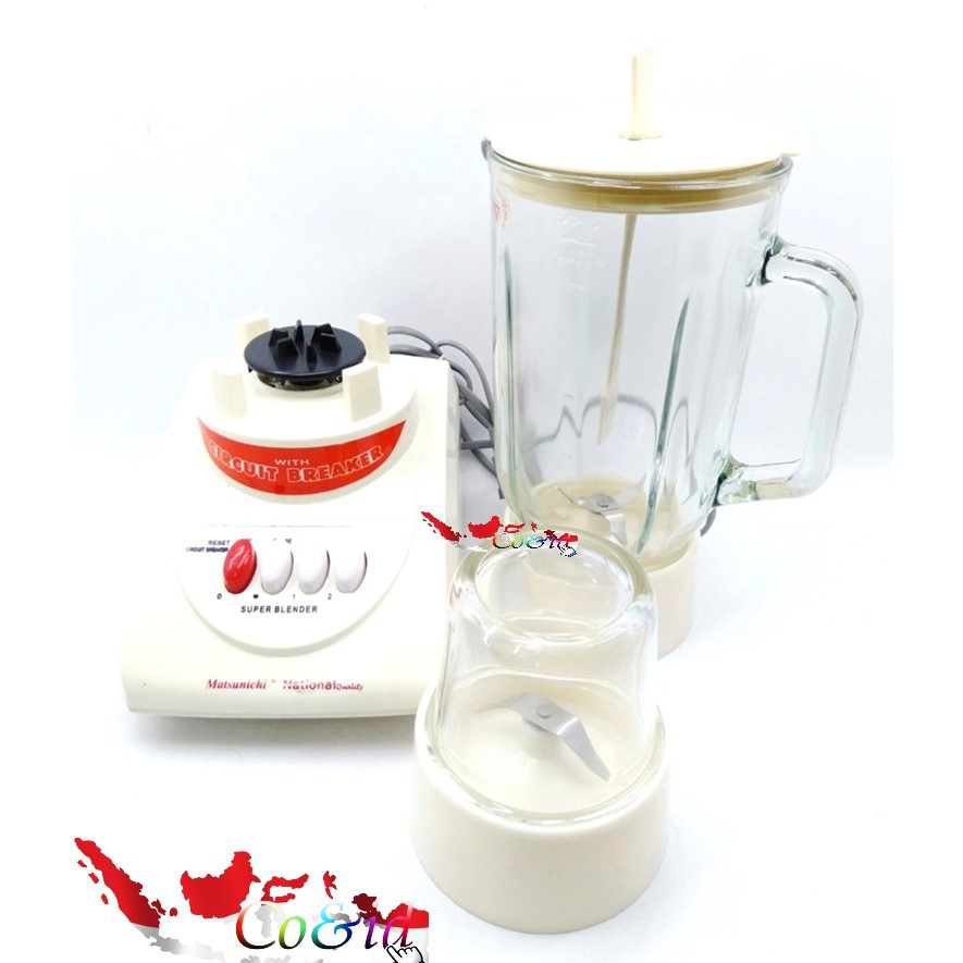 Blender National Quality Kaca 2 IN 1 Kapasitas 1 Liter