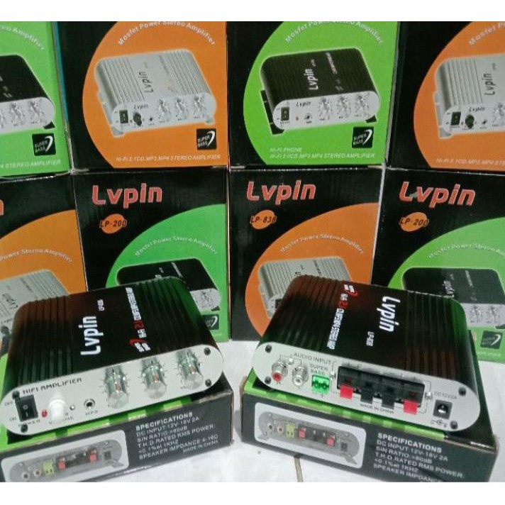 power amplifier LVPIN Mini HiFi Stereo Ampli Treble Bass Booster subwofer murah 12V 20W