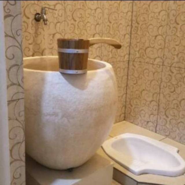 Bak Mandi Bakul Glossy Marmer seperti Keramik