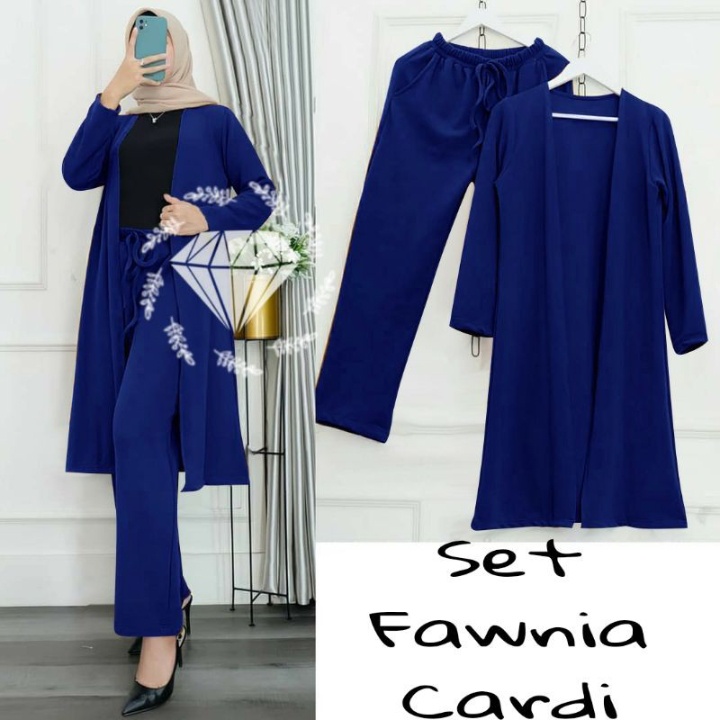 FAWNIA SET CARDIGAN TERMURAH / Oneset Korean Style / Cardigan / Setelan Wanita