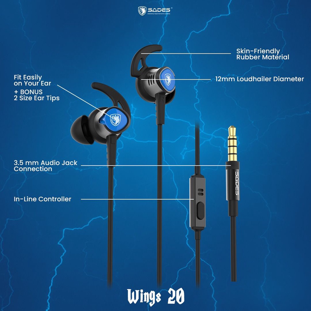 Sades Wings20 / Wings 20 Wired Gaming Earphone