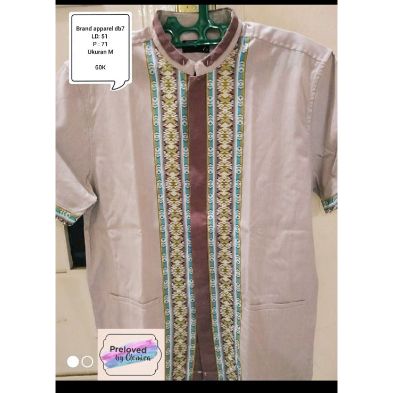 prelove kemeja koko unik brand apparel warna ungu muda