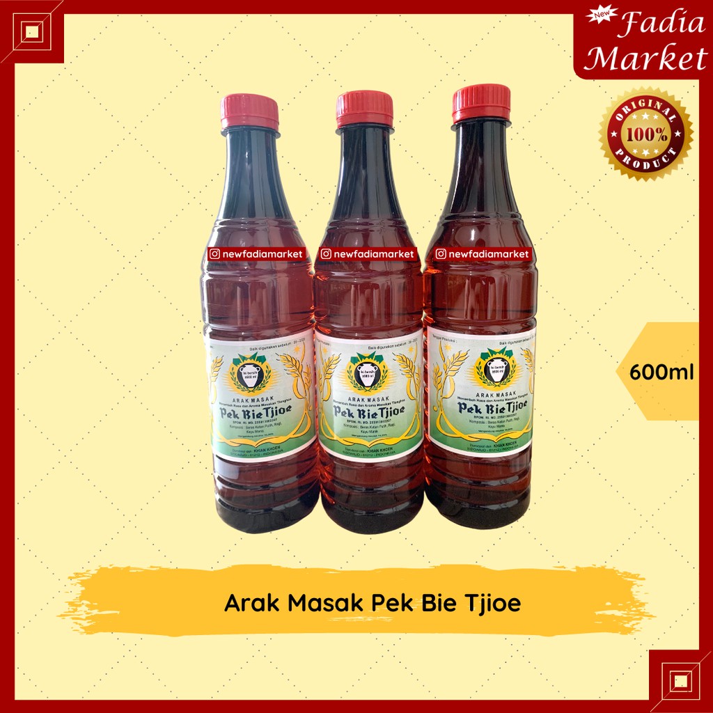 

Arak Masak Putih/Arak Beras (Pek Bie Tjioe/Pai Bi Ciu) Cap Gentong/Guci 600ml