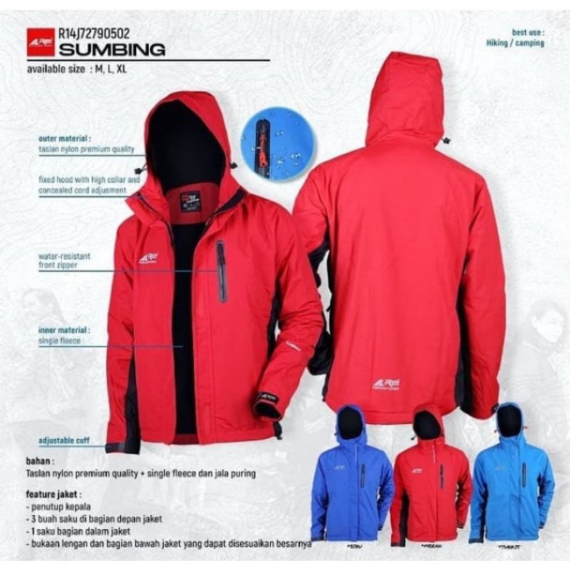 JAKET AREI REI SUMBING ORIGINAL ORI | JACKET POLAR WATERPROOF WINDPROOF GUNUNG RIDING PREMIUM