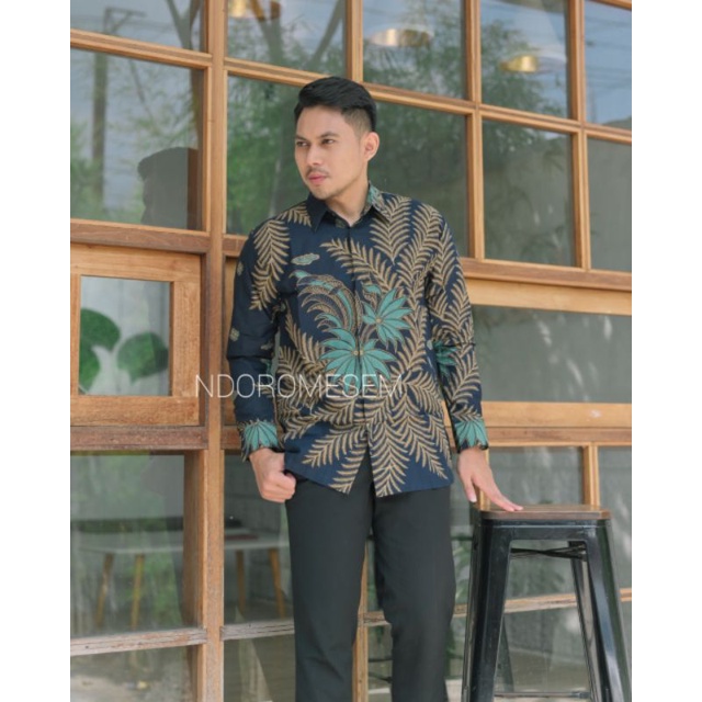 batik teresno navy ndoromesem katun halus furing