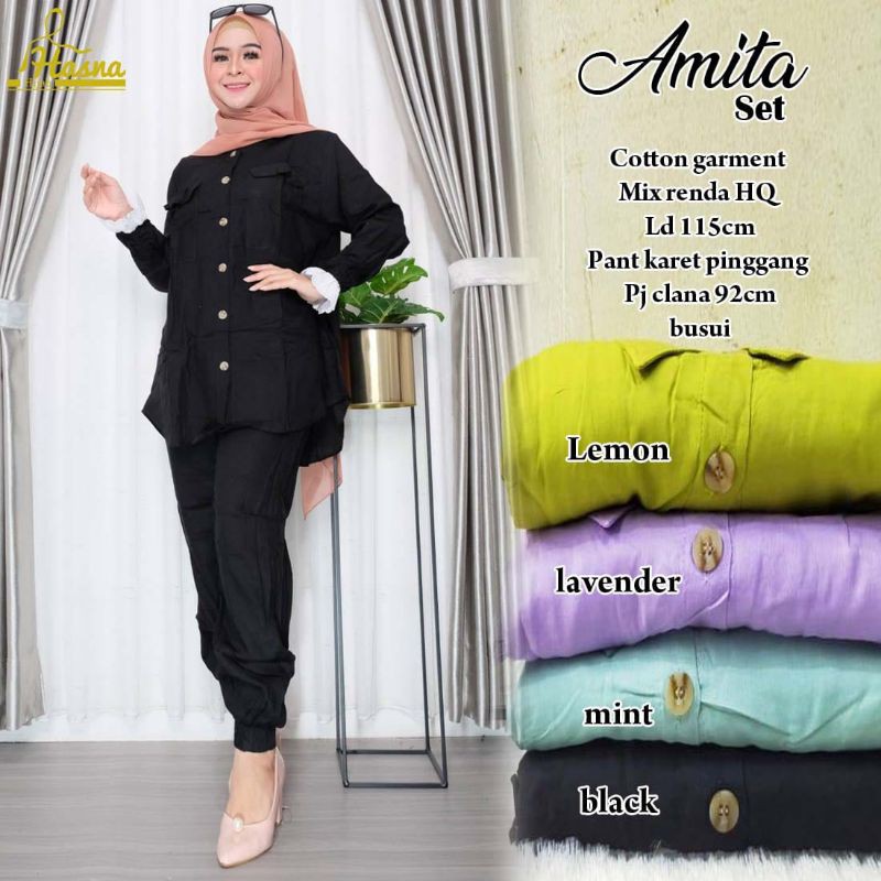 AMITA SET SETELAN KANTOR CASUAL KATUN