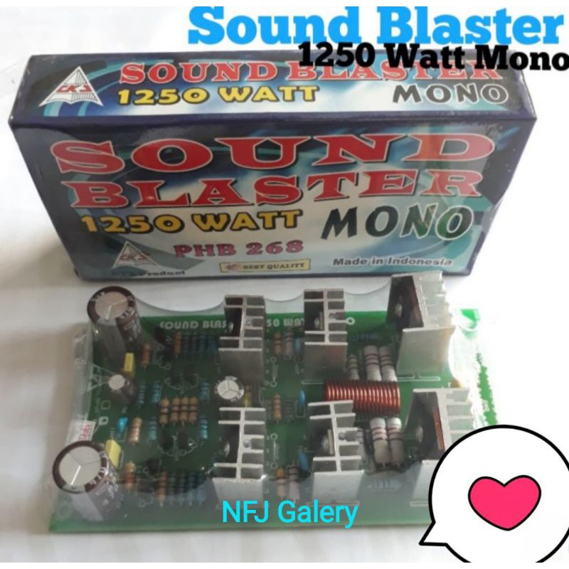 Kit Power Amplifier Sound Blaster1250 Watt Audio Mono Sparepart Sound system Alat Elektronik