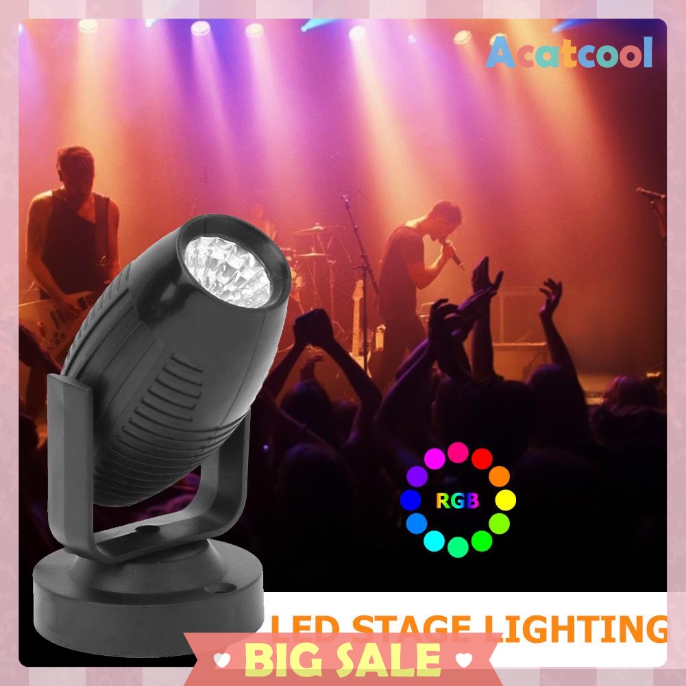 LED Stage Spotlight 85-265V 360 Degree KTV Bar Party Spot Lamp Black Shell