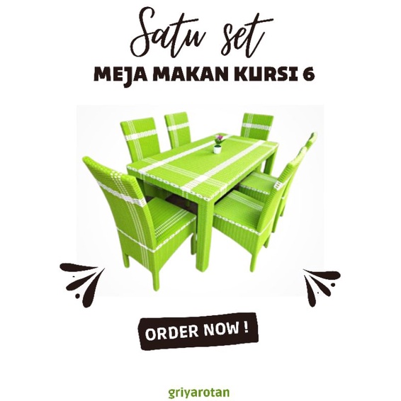 Jual Ready Stock Set Meja Dan Kursi Makan Rattan Sintetis Kursi Check Out Kali