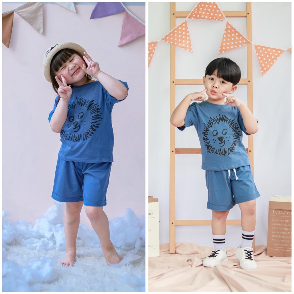 Baju Anak Setelan Cool Smilee Unisex Cowok/Cewek Kaos Original Super Premium Termurah