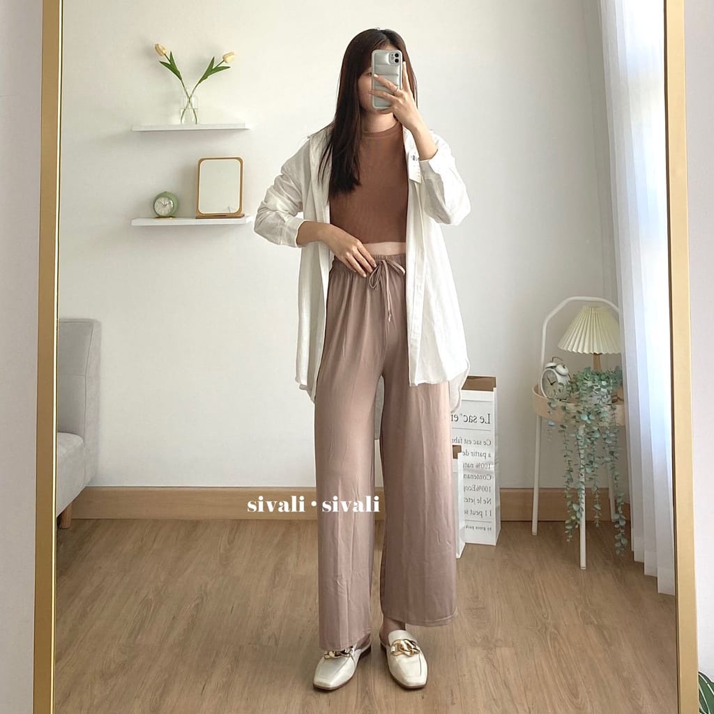 BEFAST - ZEC OOTD Celana Panjang MAYRA / Jessy Pant RAYON DIAMOND / Celana Panjang Kulot Wanita / Keluaran Terbaru / Kulot Kekinian Remaja ABG / Trendy / Fashion Wanita Kerja Casual / Celana Kulot Polos Formal / Terlaris / Kulot Best Seller