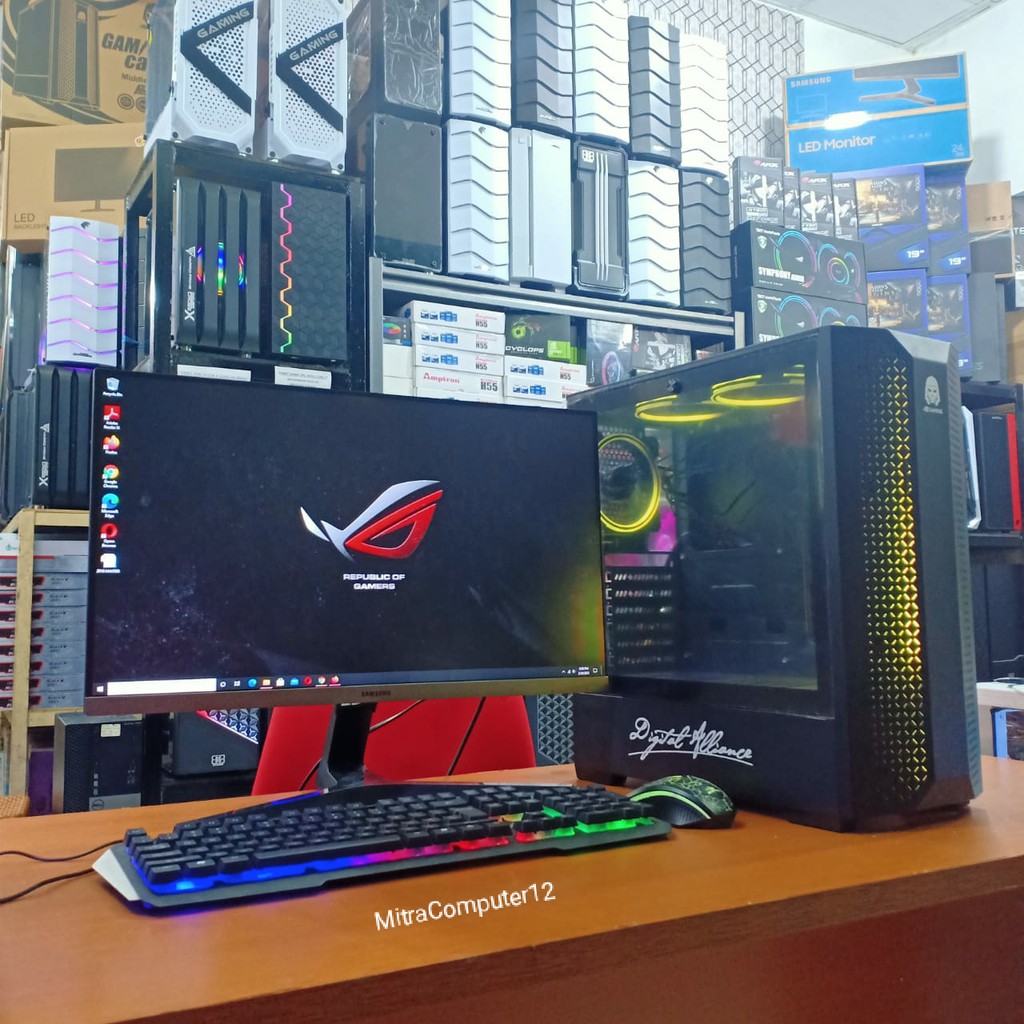 PC GAMING I7 3770 VGA GTX 750TI LED 24 INCH SIAP PAKAI