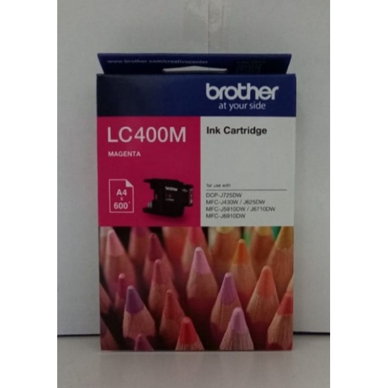 tinta brother lc 400 magenta original=dcp-j725dw.mfc-j430w.j625dw.mfc-j5910dw.j6710dw.mfc-j6910dw.
