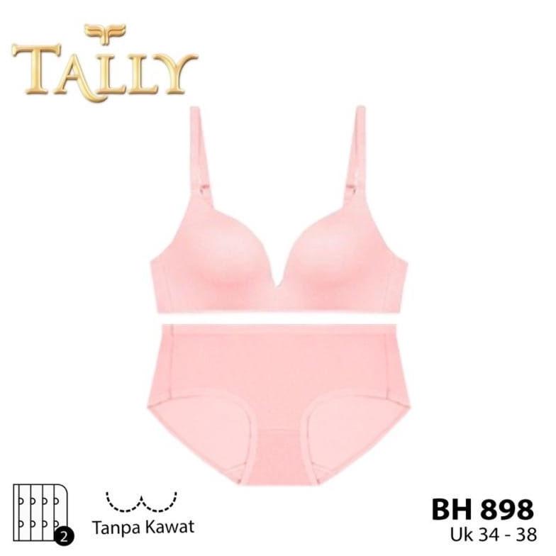 Bh Set Tanpa Kawat Push Up Bra -  1 Set Bra Seamless Tally 898