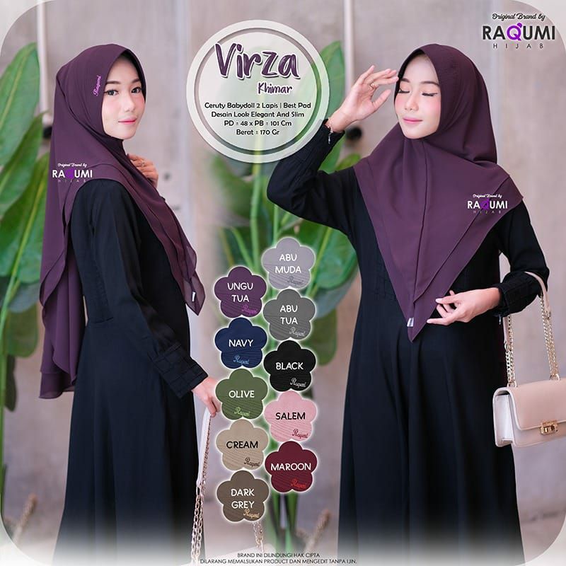 Jilbab Khimar Raqumi Virza Khimar