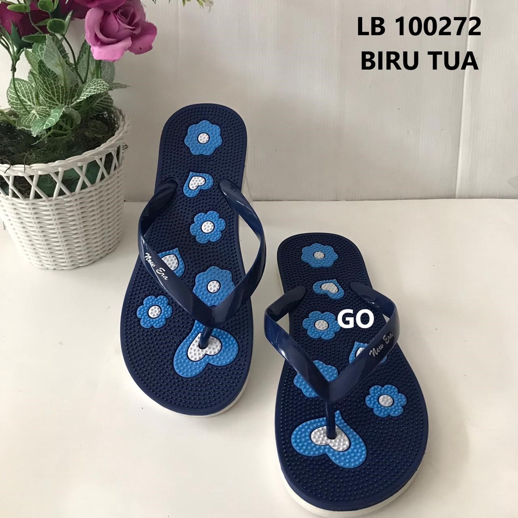 gof NEW ERA LB 100272 Sandal Kesehatan Rematik Wanita Sandal Karet Murah Original