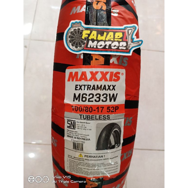 MAXXIS BAN LUAR TYPE EXTRAMAXX M6233W 100/80-17 TUBELESS