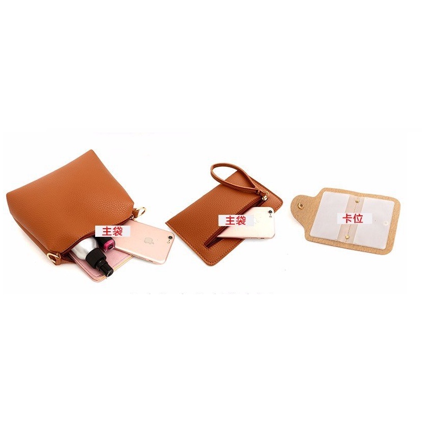 TB-83 set 4 pcs tas wanita selempang dompet bahu import korea jepang