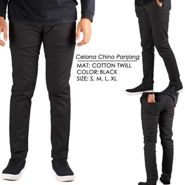 CELANA CHINO Panjang pria Slimfit KERJAHARIAN CHINOS CINO Santai Casual Formal Hitam Abu Cream Army