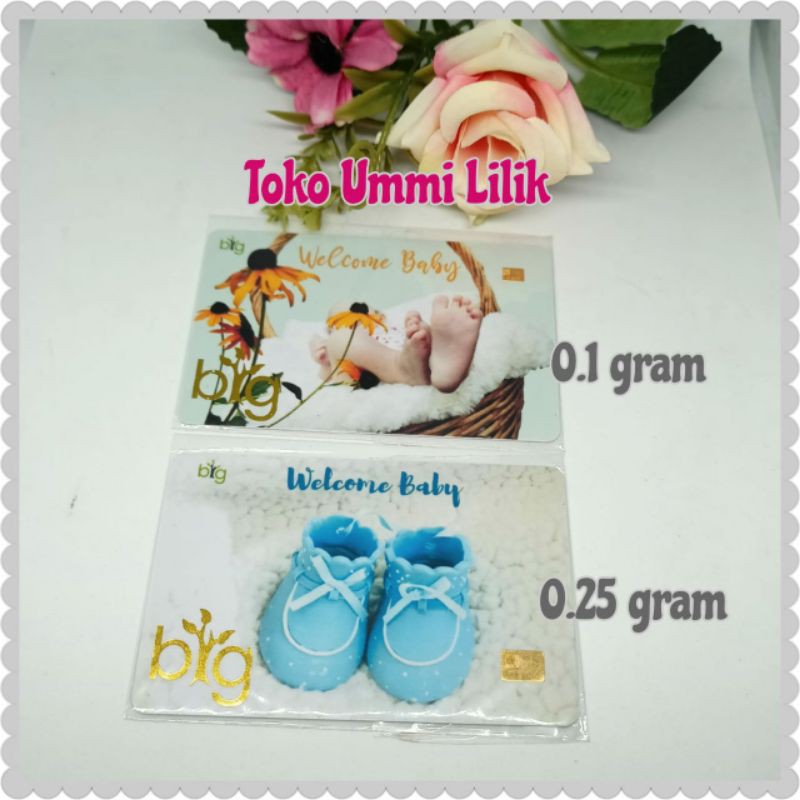 Emas//Biggold "WELCOME BABY" Gramasi 0.1 / 0.25 / Emas 24 karat