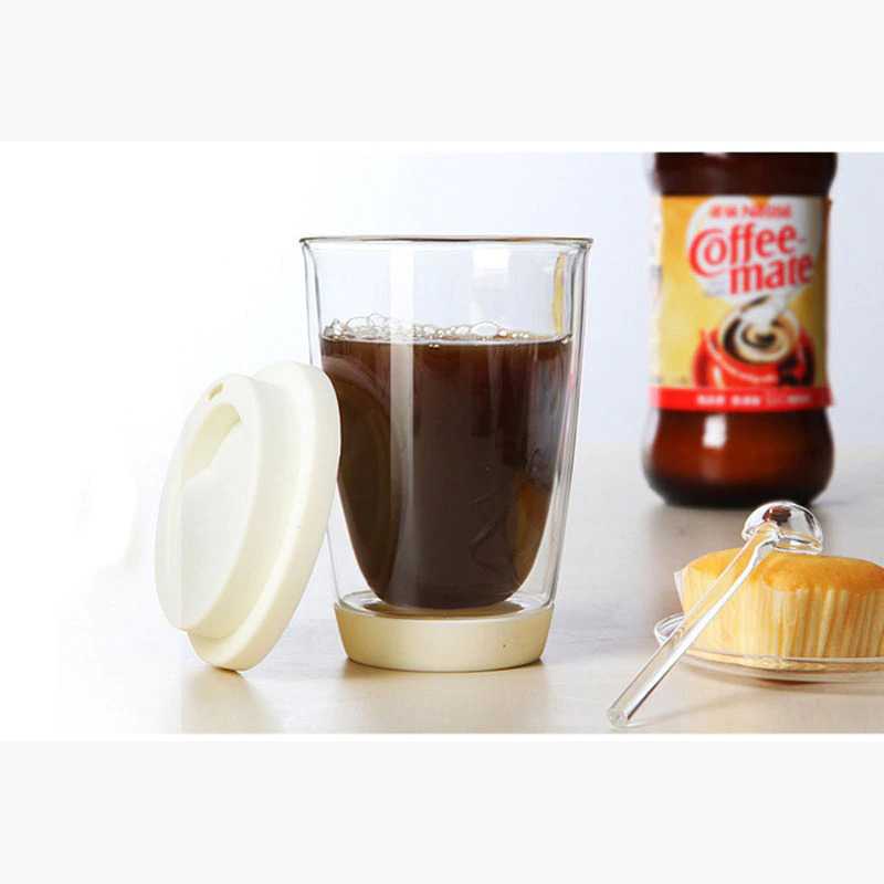 TD-DA Uniturcky Gelas Mug Kopi Anti Panas Double Wall Glass 350ml - XLSC-002