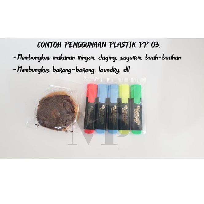 

[KODE HR6PW] Plastik PP Lebar 13 Tebal 03 13x20 13x25 13x30 Kantong Plastik Bening Transparan