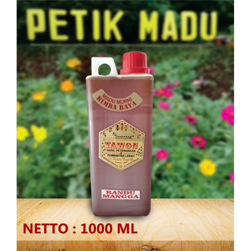 

Madu Murni Bunga Randu Mangga 1.000ml(1 ltr) Kemasan jerigen