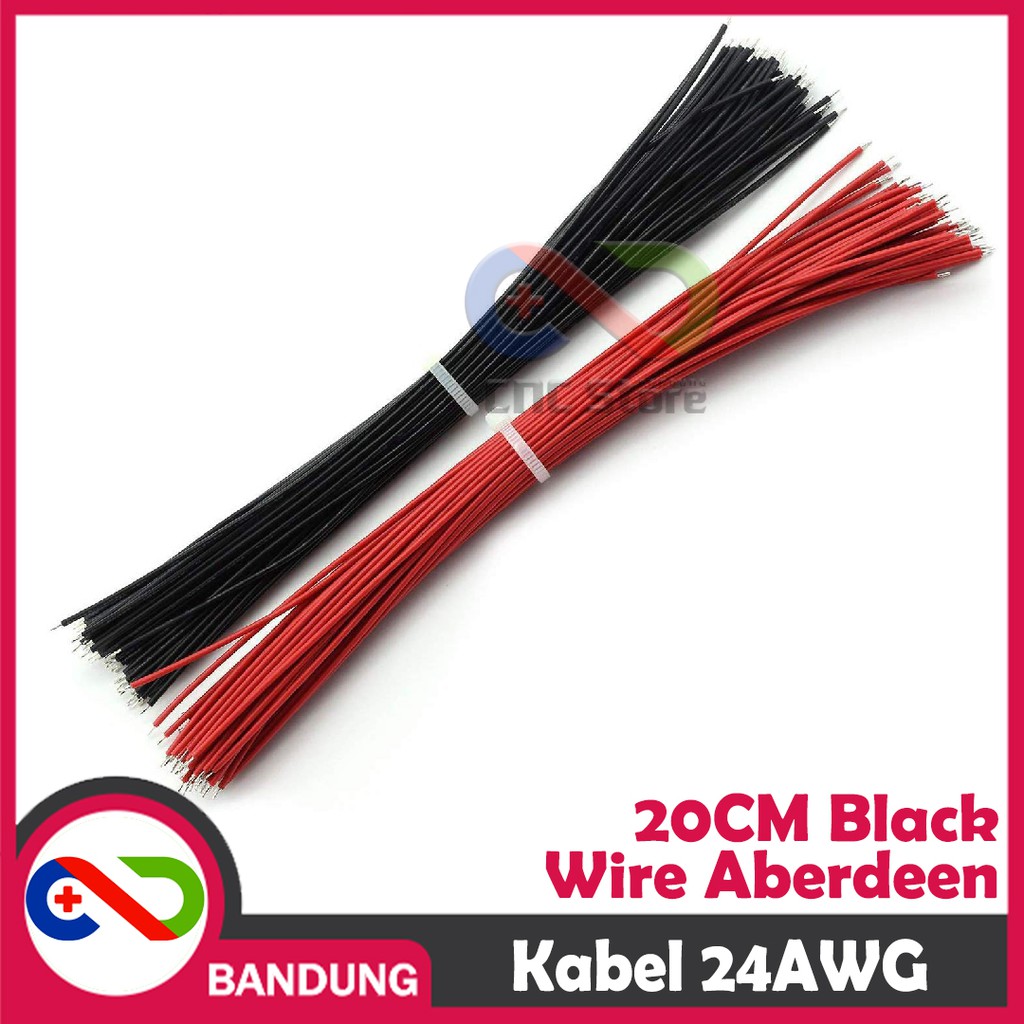 WIRE ABERDEEN BLACK WIRE CONECTING ELECTRONIC 20CM 24AWG