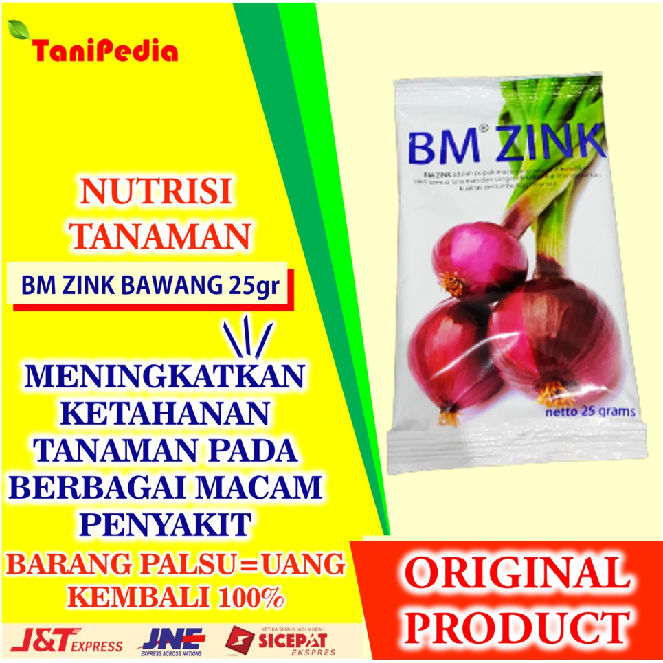 BM ZINK BAWANG 25gr PUPUK NUTRISI DAN VITAMIN KETAHANAN TANAMAN BAWANG
