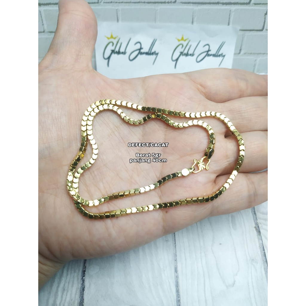 KALUNG MILANO DEFECT GOLD PERAK ASLI S925 GLOBAL JEWELLERY CL097