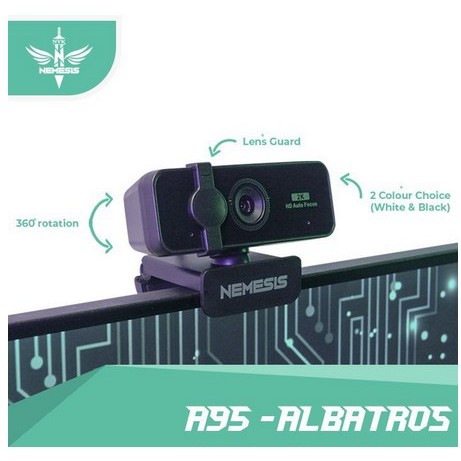 LIVE STREAMING WEBCAM NYK NEMESIS ALBATROS A95 HD 1080P FOR LAPTOP &amp; PC