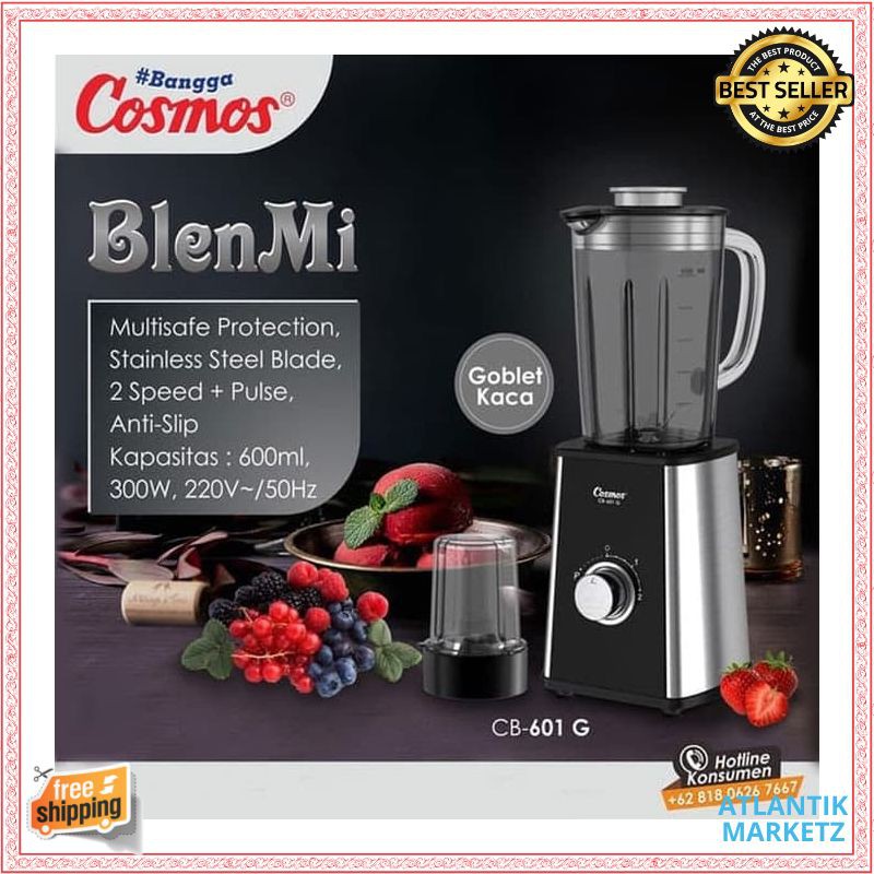 Blender Cosmos CB-601 G Stainless 0-6 Liter 300 Watt Garansi