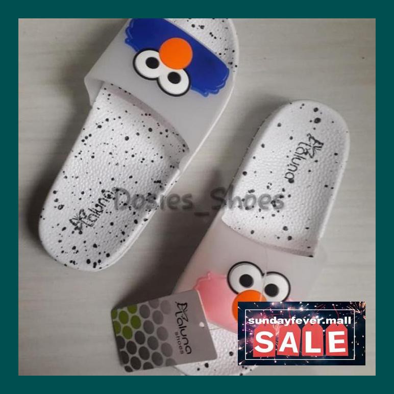 Sept704U Sandal Selop Anak Perempuan Jelly Sendal Kokop Motif Elmo Size 24-35 Use70Tp