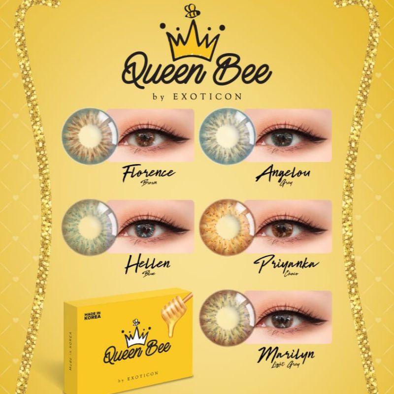 {BISA COD} SOFTLENS QUEEN BEE BY EXOTICON NORMAL &amp; MINUS -0.50 SD -2.50