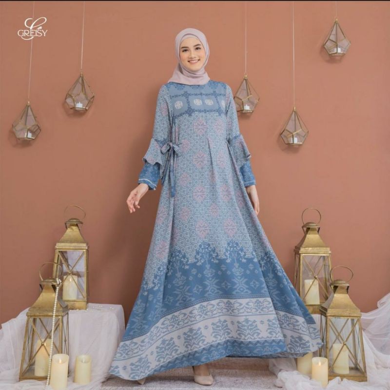 Tenun dress in fresh blue XXL Greisy