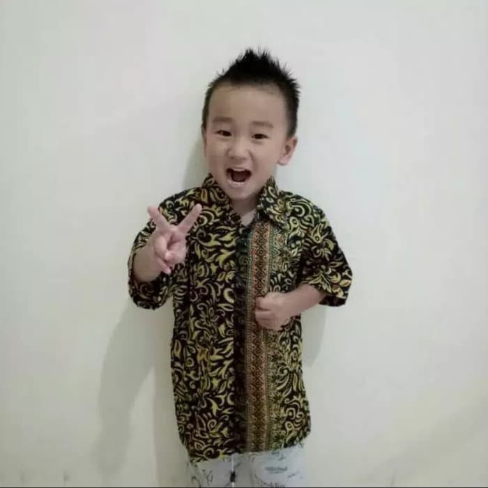 kemeja anak batik lengan pendek new