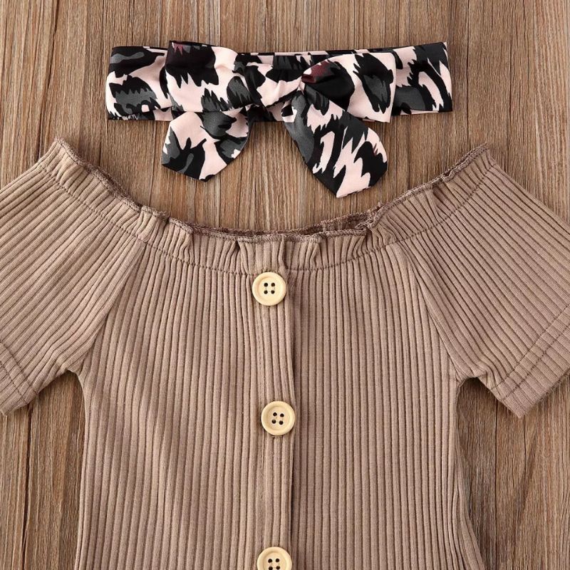 Set Baby leopard Newborn jumper leopard import