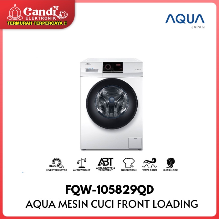 Jual AQUA Mesin Cuci Front Loading 10,5 Kg FQW-105829QD | Shopee Indonesia