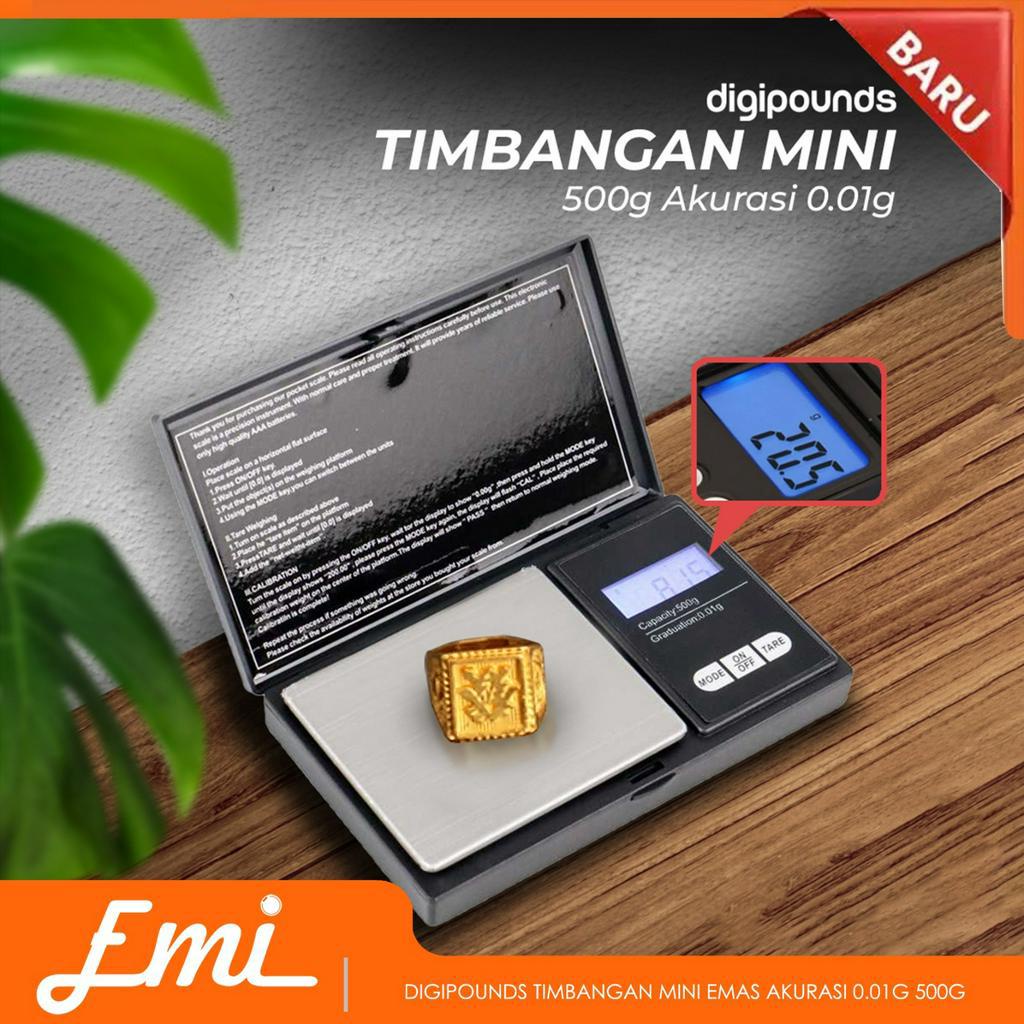 Digipounds Timbangan Mini Emas Akurasi 0.01g - 500g Gold Scale