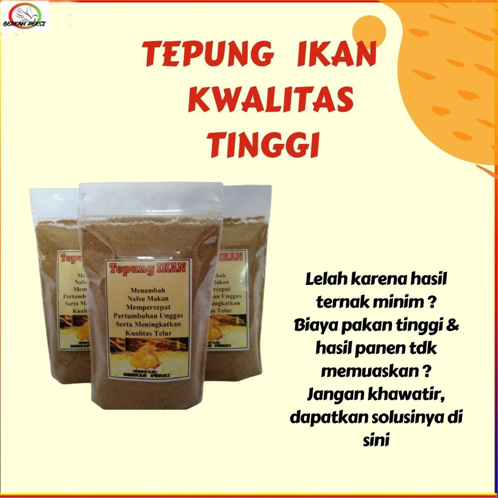 TEPUNG IKAN ASLI PROTEIN TINGGI PAKAN TERNAK 1KG telur ...