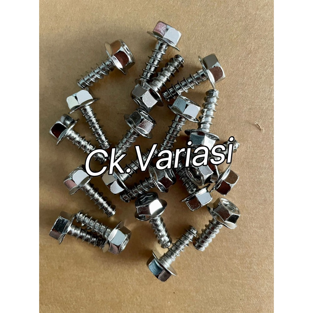 BAUT BODY CHROME YAMAHA / BAUT BODY CHROME HONDA BAUT PROBOLT BESI STAINLESS HENG NONFLOWER BAUT BODY CHROME ISI 20 PCS