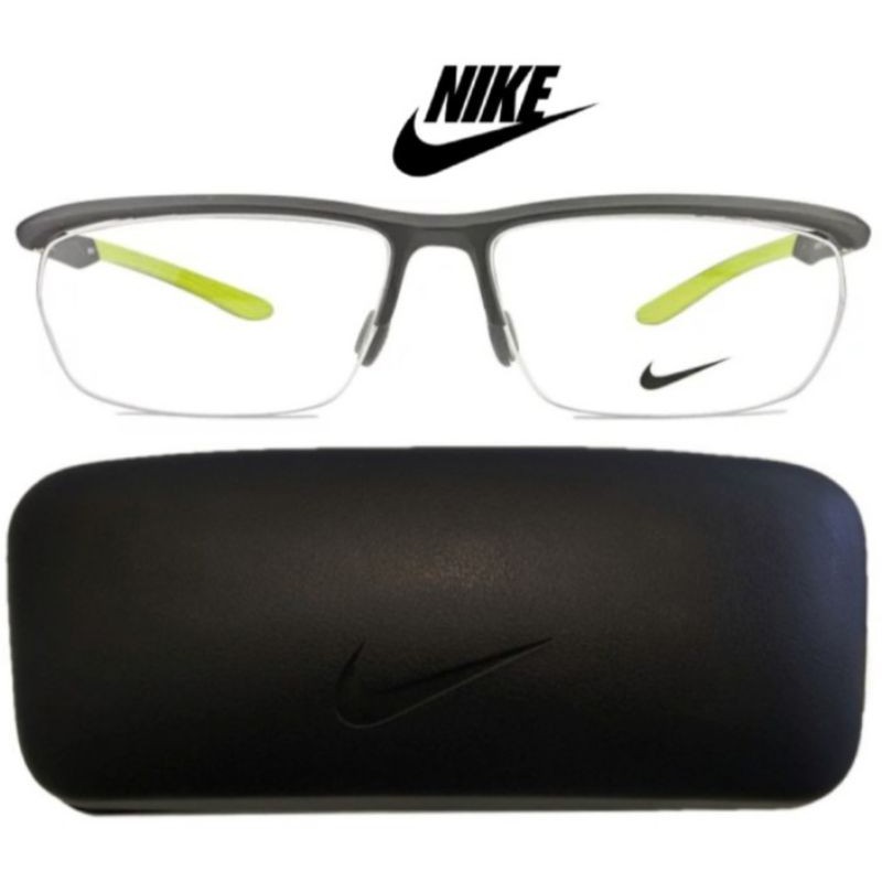 Kacamata Frame Pria Original Nike NK7928-003 S58 Half Sporty - Size Besar Lebar
