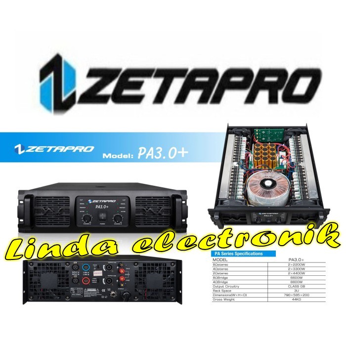 power amplifier zetapro pa 3.0+ zetapro pa3.0+ garansi resmi original